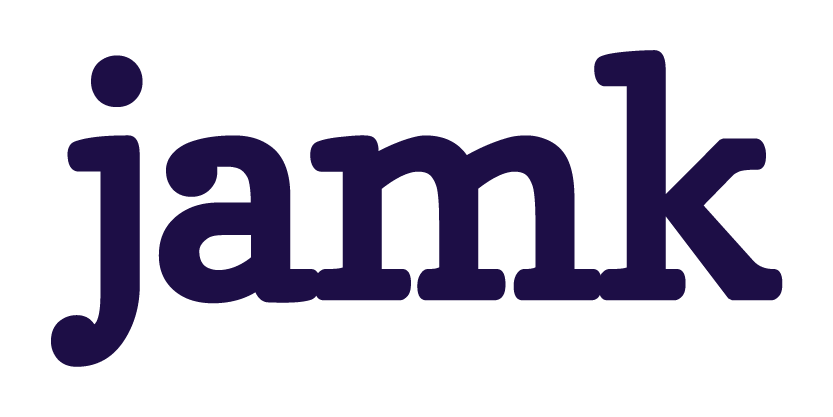 Jyväskylän ammattikorkeakoulun tummanvioletti logo