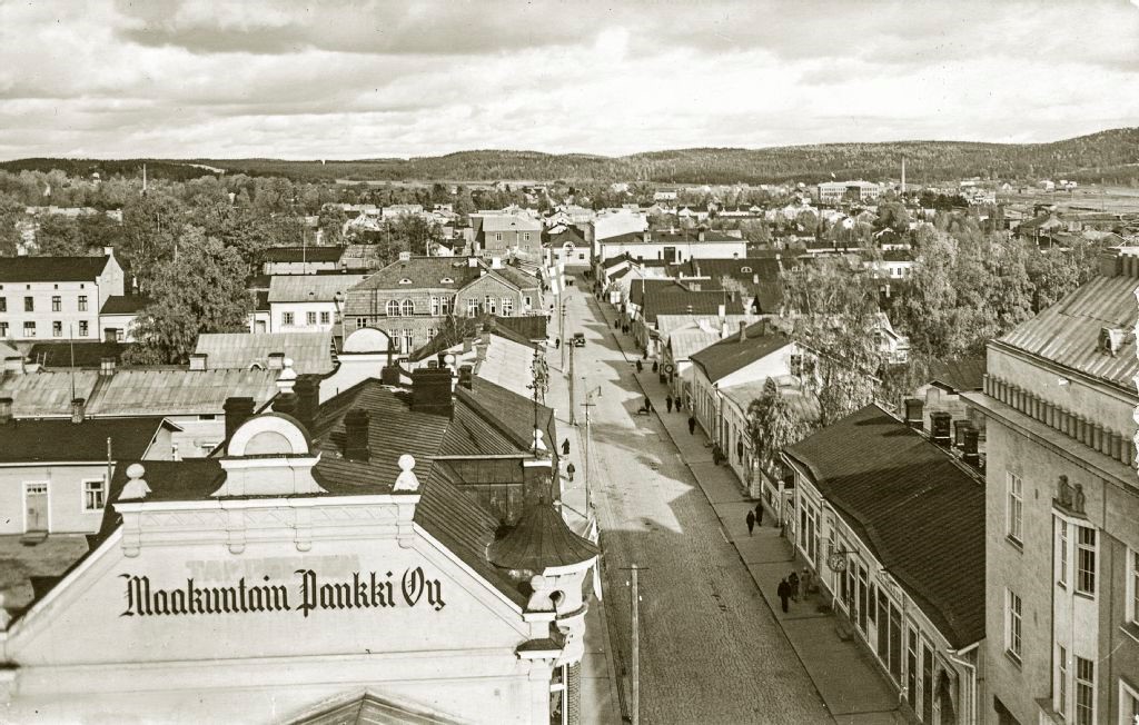 Ilmakuva Jyväskylän Kauppakadulta 1930-1939